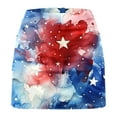 thumbnail image 3 of Cavosen Baggy Shorts Women Elastic Waist Plus Size Short Skorts Pants Red White and Blue Lightweight Breathable Workout Shorts, 3 of 5