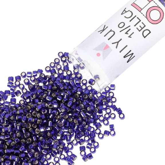Miyuki Delica Seed Beads – Size 11/0, DB0609, SL Dark Purple Dyed, 7.2 g, Approx. 1440 Pcs