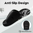 thumbnail image 4 of Evlmd Cloud Slides Sandals for Women and Men, Pillow House Slippers Shower Shoes, Ultimate Comfort, Lightweight, Non-Slip, Black, 4 of 6