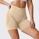 thumbnail image 4 of Gibobby Pantalones De Casuales Para Mujer Pantalones cortos de algodón para mujer, cintura alta elástica, plisados, con volantes, lindos, para la playa, informales, fluidos(Beige, S), 4 of 5