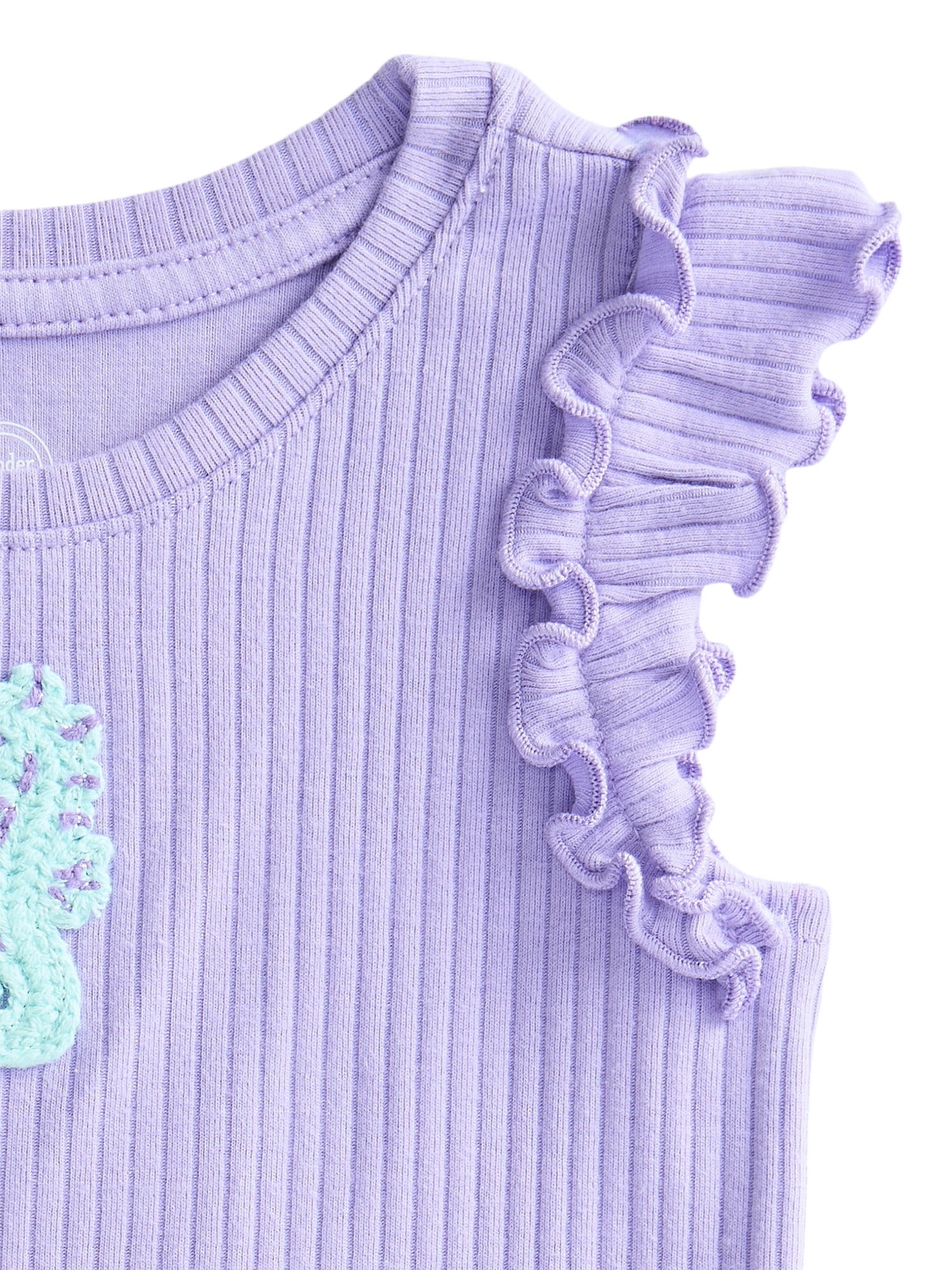 Wonder Nation Baby Girls Flutter Tee, Sizes 0M-24M