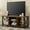 Brown, variant on Reliancer Farmhouse TV Stand for TVs up to 55", with 4 Number of Shelves, Open Storage, Grey