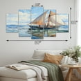 thumbnail image 4 of Designart "Reflecting on Sailing Boats II" Nautical & Beach Art Living Room Set, 4 of 5