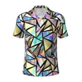 thumbnail image 2 of Daiia Colored Glass Pattern Men’s Polo Shirts,Solid Deck Shirt,Classic Fit, Breathable Cotton Polo for Casual and Sport Wear-XX-Large, 2 of 7