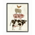 thumbnail image 2 of The Stupell Home Decor Collection Cow Sheep Pig and Chicken Barnyard Buds Stacked Farm Animals Oversized Framed Giclee Texturized Art, 16 x 1.5 x 20, 2 of 8