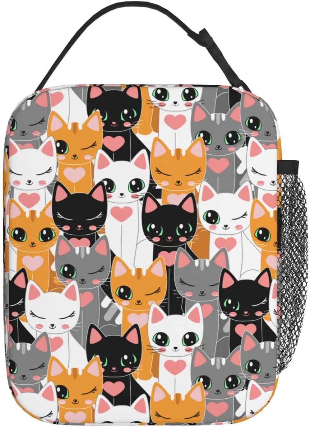 Sunyuer Cute Cat Pattern Portable Lunch Bag Insulated Lunch Box