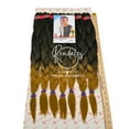 thumbnail image 1 of X-Pression 52" 7X Pre-stretched Braids, Braiding Hair Extensions African Kinky, Pre-Cut, Pre-Stretched, Synthetic Fiber, 7 bundles, Soft & Shiny, Ready for Hot Water Use, 390g, 1 of 10