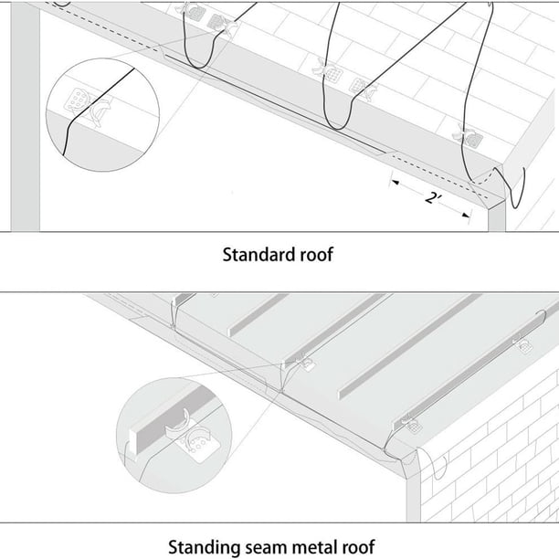 Clips de cable de aluminio Abrazadera de fijación de línea de fácil instalación para techo de casa (10 piezas) Ehuebsd Libre de BPA