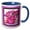 Blue/White, variant on 3drose, Flowers and Cream at the Spa, 11oz Two-tone Blue Mug