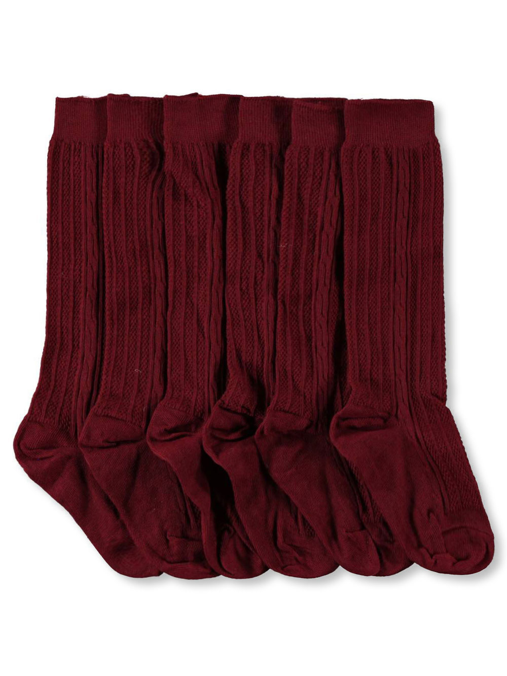 Cookie's "Texture Cable" 3Pack Dress Socks (Sizes 5 11) burgundy, 6 8.5
