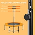 thumbnail image 4 of Soozier 39" Mini Exercise Trampoline Indoor Fitness Rebounder, Orange, 4 of 10