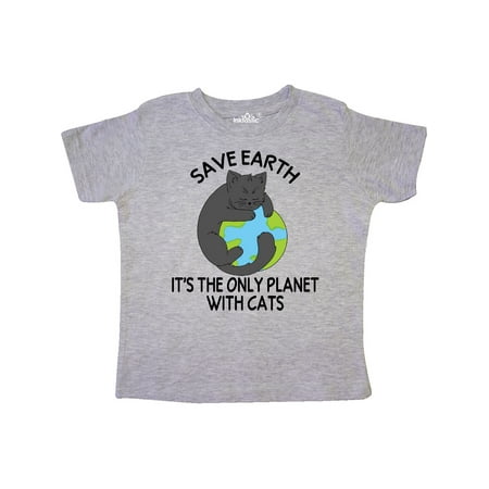 

Inktastic Save Earth It s the Only Planet with Cats with Black Cat Gift Toddler Boy or Toddler Girl T-Shirt