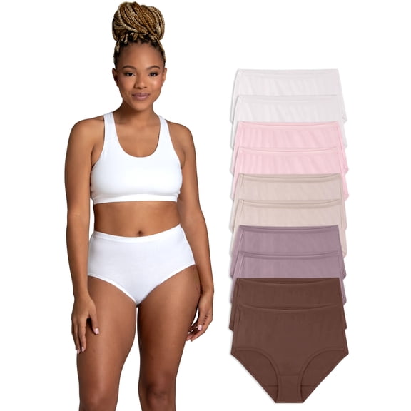 Fruit of the Loom Women's Brief Underwear, Multipack, Sizes 5 to10