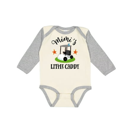 

Inktastic Mimi Little Caddy Grandchild Golfing Gift Baby Boy or Baby Girl Long Sleeve Bodysuit