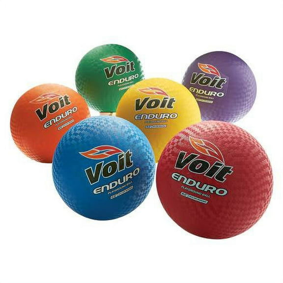 Voit® Enduro 8.5" Playground Ball, Rainbow Pack of 6
