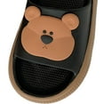 thumbnail image 4 of Dibujos Animados De Zapatillas De Oso Sandalias De Casa Con Punta Abierta Para Vacaciones En La Playa Hogar Negro 38 A 39 Sunnimix Zapatillas de estar por casa, 4 of 8