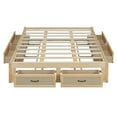 thumbnail image 4 of Queen Size Platform Bed with 6 Storage Drawers, Antique Natural, 4 of 6