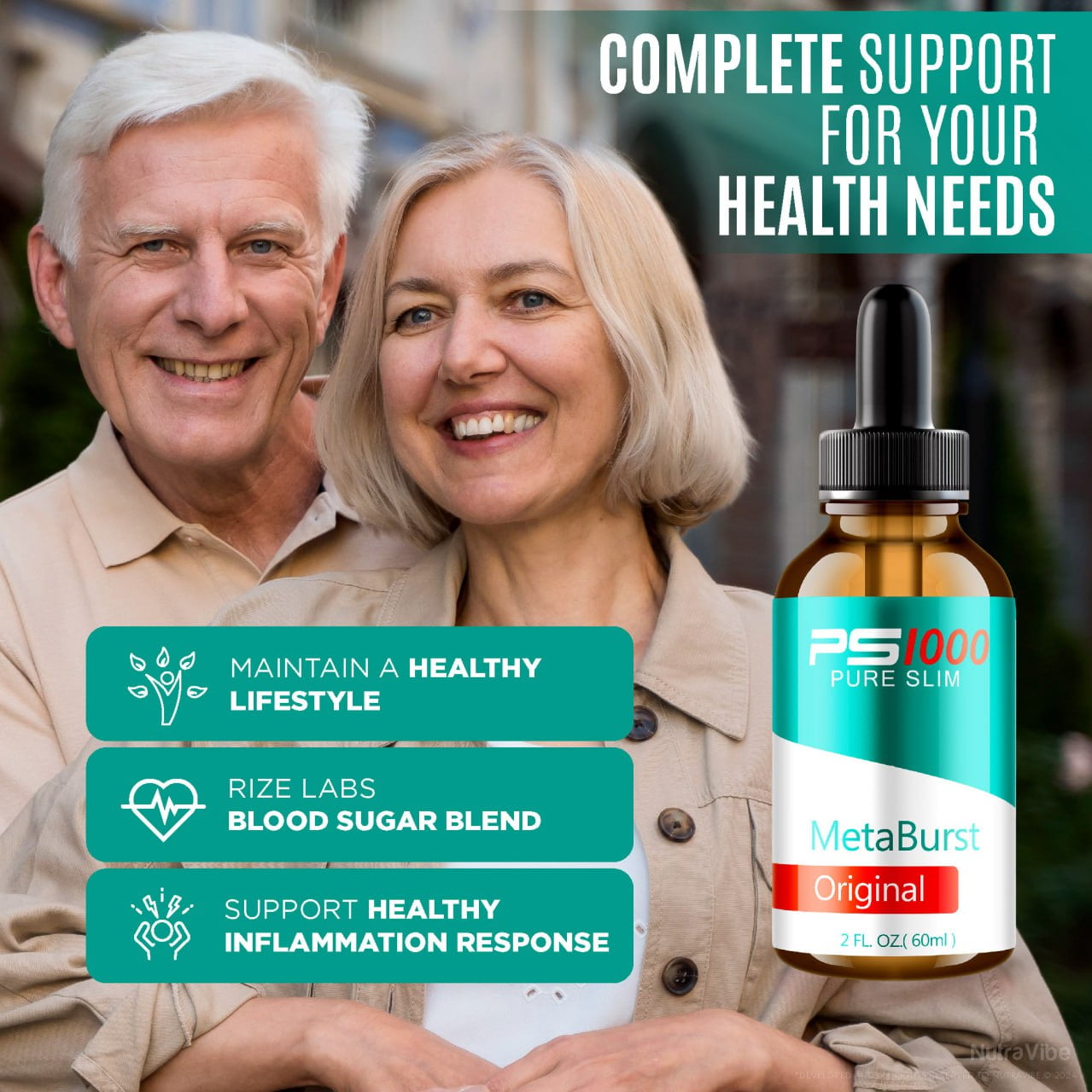 (2 Pack) Pure Slim Metaburst Drops, PureSlim Metaburst Advanced Formula Drops, Maximum Strength Drops for Weight Loss, Pure Slim Metaburst for Overall Health, Official Reviews (120 ml)