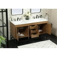 thumbnail image 2 of Pemberly Row 60" Aluminum Alloy Iron Double Bathroom Vanity in Walnut, 2 of 8