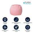 thumbnail image 2 of Flash Furniture Dillon Small Light Pink Dot Refillable Bean Bag Chair for Kids and Teens, 2 of 12