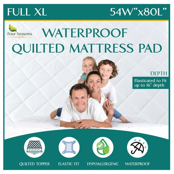 Protector de colchón impermeable, tamaño XL completo, Four Seasons Essentials