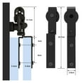 thumbnail image 4 of Bypass Sliding Barn Door Hardware Kit For Double Door Fittings For Sliding DoorsTrack Bent Hanger System Classic ,Easy to Install, 4 of 6