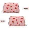 thumbnail image 3 of Xecao Strawberry Print Fashion Makeup PVC Bag Large Capacity Travel Cosmetic Bag for Women Organizer Toiletry Clutch, 3 of 8