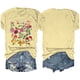 thumbnail image 4 of Blusas de Verano de las Mujeres Flor Impresa Cuello Redondo Manga Corta Superior, Verano Superior de las Mujeres, 4 of 5