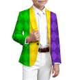 thumbnail image 4 of JAJAHO Boys Carnival Suit Jackets Long Sleeve Button-Front Slim Fit Stretch Blazer 3-14 Years Kids Festive Formal Party Coat, 4 of 4
