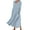 Dresses-Light Blue, variant on Brilliant Womens Dresses Plus Size Women's Fashion Long Sleeve Color Cotton Linen Round Neck Pocket Dress Summer Green S-4XL