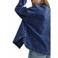 thumbnail image 3 of PAOLA RIBONI Womens Denim Jacket Wash Jean Jacket Coats with Pockets, 3 of 15