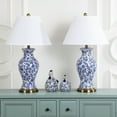 thumbnail image 4 of SAFAVIEH Beijing 29 in. H Floral Urn Table Lamp, Blue/White, Set of 2, 4 of 7