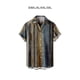 thumbnail image 3 of Qarigey Camisas de verano transpirables y fáciles de limpiar de poliéster para hombres, camisas hawaianas, cortas de verano, ligeras, Camisetas color café L, 3 of 6