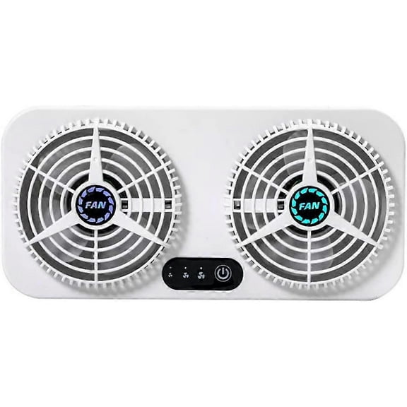 RAIN Dual Purpose Window Exhaust Fan For Car, Home, Ventilation, Deodorization, Air Purification, Cooling Fan With Adjustable Wind Speed, White