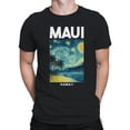 thumbnail image 2 of Maui Starry Night Beach Graphic Men's Black T-Shirt, 2 of 3