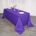 thumbnail image 2 of Efavormart 5PCS 90x132" PURPLE Wholesale Rectangle Polyester Tablecloth Linen Wedding Party Restaurant Tablecloth, 2 of 9