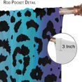 thumbnail image 6 of Leopard Blackout Curtains, Colored Leopard Animal Cheetah on Neon Background Print, Window Treatments Retro Rod Pocket Thermal Insulation Drapes for Bedroom Living Room, 84" W X 84" L, 6 of 6