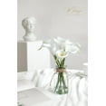 thumbnail image 3 of Artificial Flowers Calla Lily in Glass Vase with Faux Water,7Pcs Artificial Calla Lily Flower Real Touch Latex Flowers for Centerpiece Table Decorations Counter Decor(White Calla Lily), 3 of 5