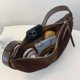 thumbnail image 2 of Crescent Bag para Mujeres Y Hombres Bolso Hombro Sólido Ante Hobo Sling (café), 2 of 7