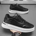 thumbnail image 3 of Zapatillas deportivas antideslizantes para hombre, zapatos informales con plataforma, cómodos, gruesos, blancos, para correr, 2024, 3 of 4
