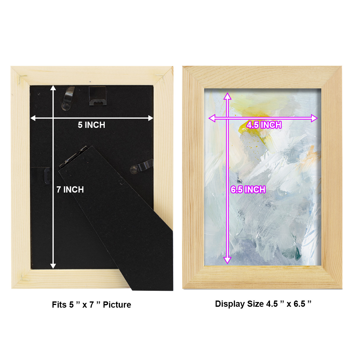 Canary and Sky II - Framed Print w/glass - Natural Wood