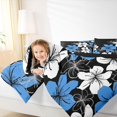thumbnail image 4 of Homewish Country Floral Full Size Comforter Sets,Ustic Flower Bedding Comforter Set,Blue White Black Bedding Sets For Men Women,Breathable Home Decor Reversible,3 Pieces, 4 of 8