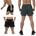 thumbnail image 1 of Men's Bodybuilding Quick Dry Athletic Workout Shorts, Lightweight Gym Shorts with Pockets and Drawstring, 1 of 9