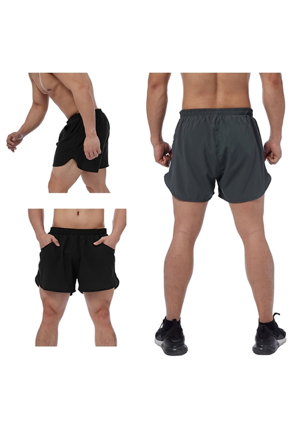 Men's Bodybuilding Quick Dry Athletic Workout Shorts, Lightweight Gym Shorts with Pockets and Drawstring