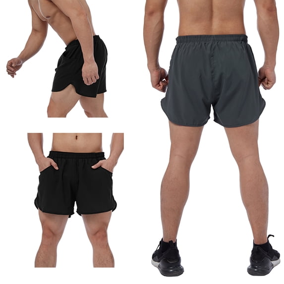 Men's Bodybuilding Quick Dry Athletic Workout Shorts, Lightweight Gym Shorts with Pockets and Drawstring