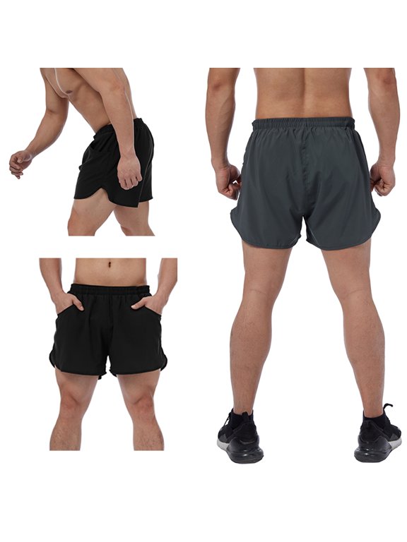 Men's Bodybuilding Quick Dry Athletic Workout Shorts, Lightweight Gym Shorts with Pockets and Drawstring
