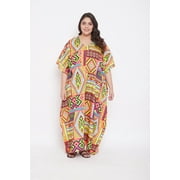 Women's Long Plus Size Kaftans Dresses Summer Maxi Dress for Ladies Loose Sleepwear Kimono Beachwear Caftans Onlline