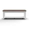 thumbnail image 4 of Miekor Furniture 48" Fully Assembled White and Brown Coffee Table 131544, 4 of 6