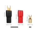 thumbnail image 2 of BESTYASH 5 Pairs Electrical Spade Connectors Copper Red for Enhanced Audio Connections, 2 of 8