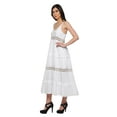 thumbnail image 2 of Moomaya Robe Longue Maxi Unie Sans Manches à Bretelles Spaghetti avec Garniture en Dentelle, 2 of 6